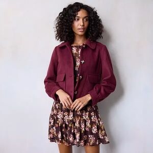 Lauren Conrad Shacket In Berry